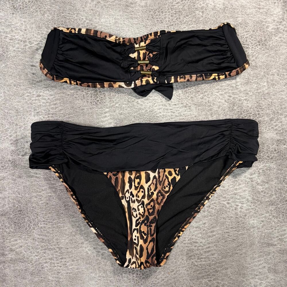 Cheetah Bandeau Bikini Set